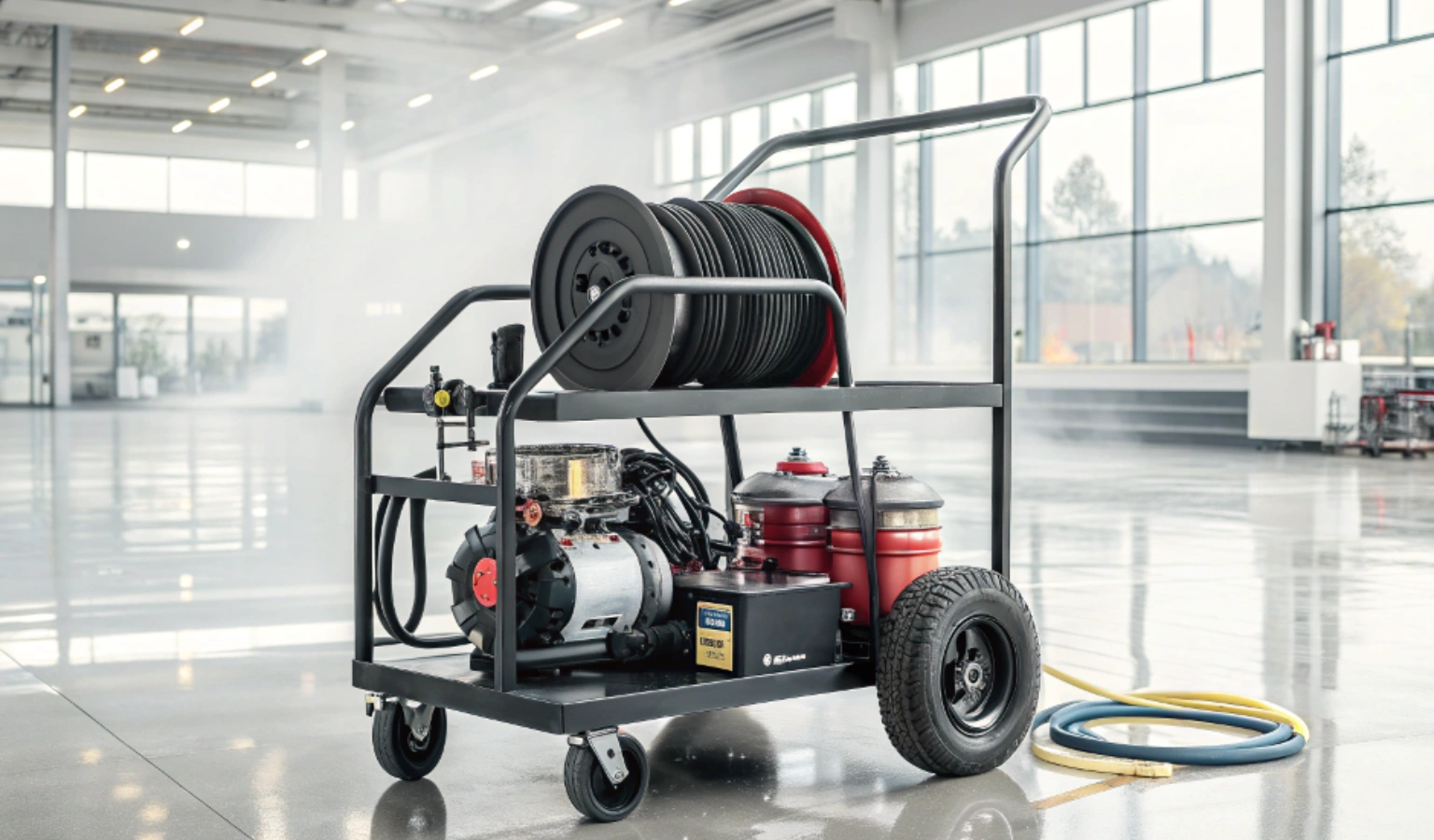 High Pressure Jet Cleaner – Diesel Driven Trolley Mounted Unit